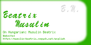 beatrix musulin business card